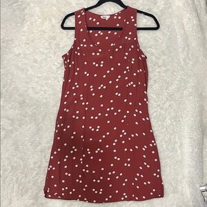 Yerse Red Polka Dot Mini Dress XS